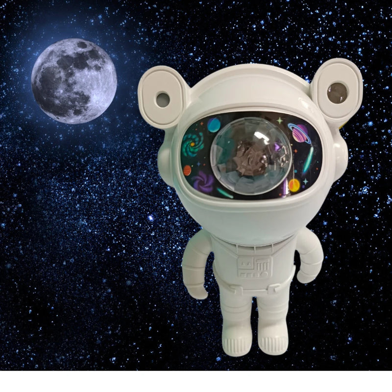 Projetor Astronauta Galáxia LED USB com Controle Bluetooth – Luz Noturna Estrelada para Quarto