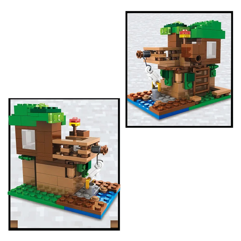 Brinquedo Educativo de Blocos de Construção da Fazenda da Casa na Árvore para Crianças