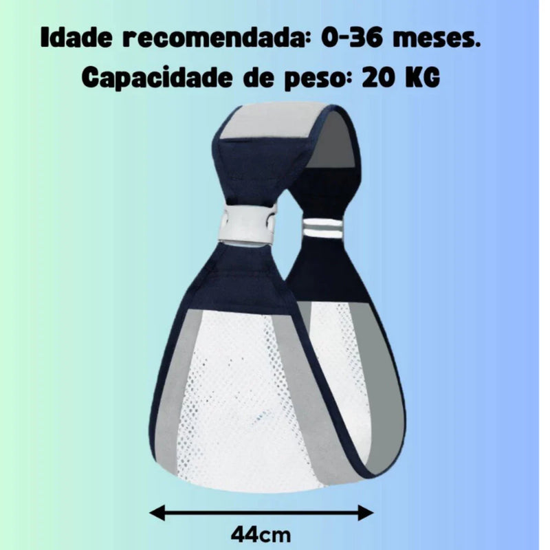 Canguru Bebê Passeio Panda Duas Posições Bebe Preto