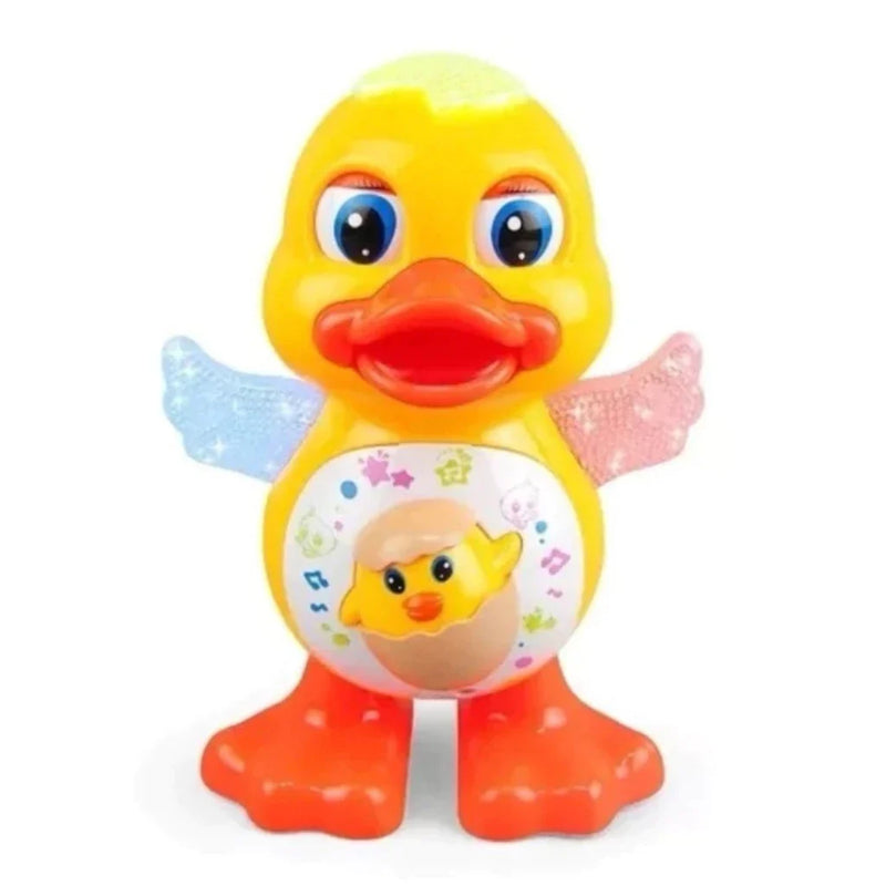 Brinquedo Patinho Pato Bichinho Dançarino Musical Com Som Luz Infantil
