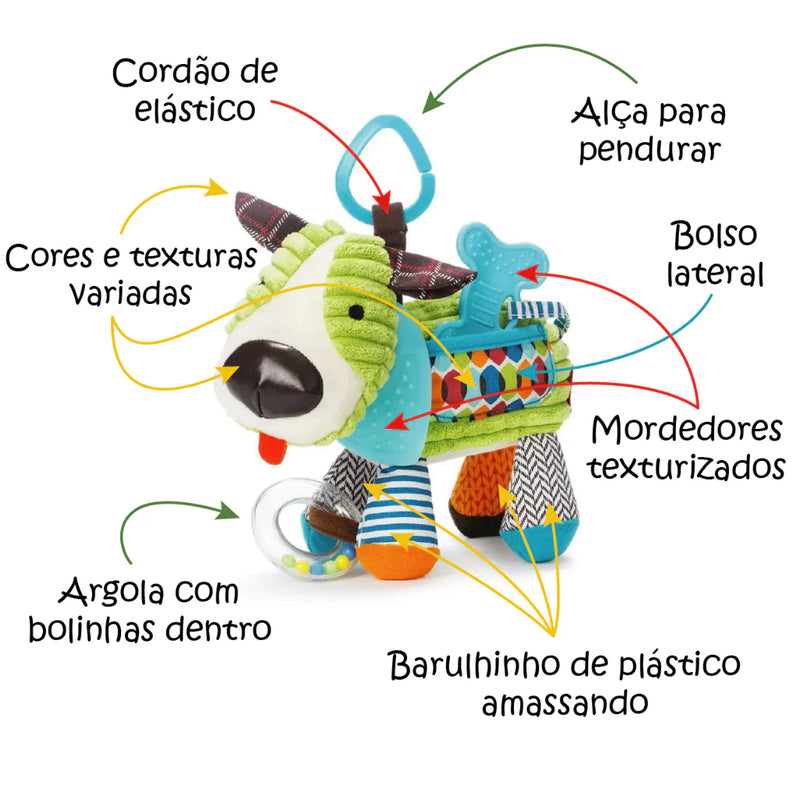 Pelúcia Fofoluxo com Chocalho e Mordedor (COM CERTIFICAÇÃO INMETRO)