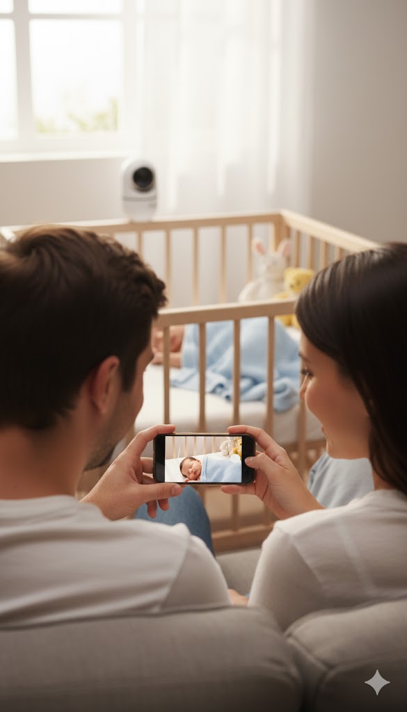 Câmera Ip Wifi Sem Fio Giratória Estilo Babá Eletrônica