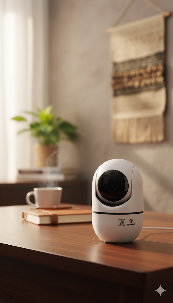 Câmera Ip Wifi Sem Fio Giratória Estilo Babá Eletrônica